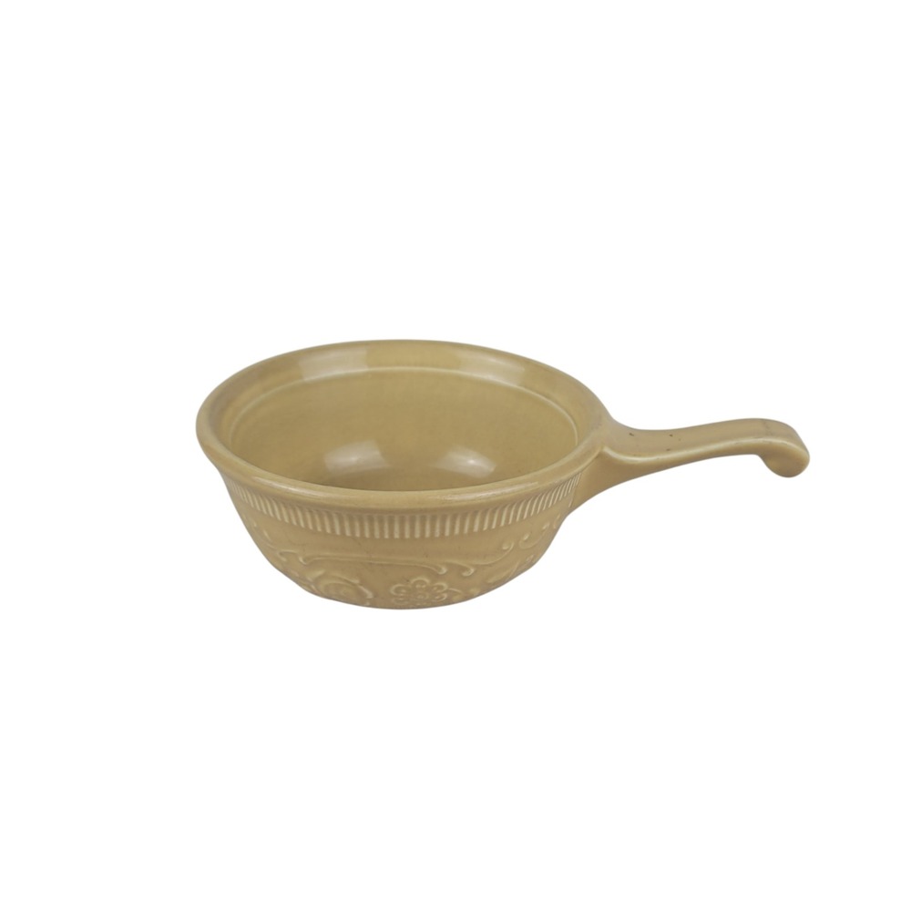 Vintage TST Taylor Smith Taylor Oven Serve Ware Yellow Stick‎ Handle Soup Bowl